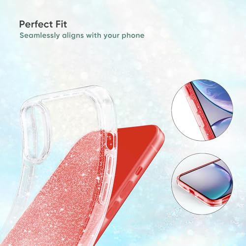JJGoo Compatible with iPhone XR Case, Bling Sparkle Soft TPU Anti-Scratch Shockproof Protective Phone Bumper, Women Girls Cute Slim Phone Case, Clear Glitter - color: Clear Glitter