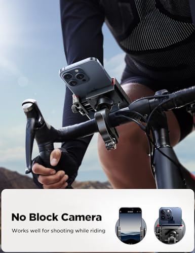 JOYROOM Motorcycle Bike Phone Holder Mount, 1s Lock Bike Phone Holder - color: Red