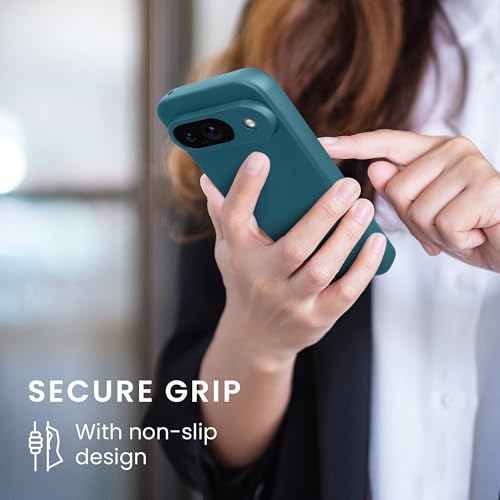 kwmobile Case Compatible with Google Pixel 9 Case -Soft TPU Back Phone Cover - with Metallic Look - Metallic Caribbean Blue - color: Metallic Caribbean Blue, size: Pixel 9