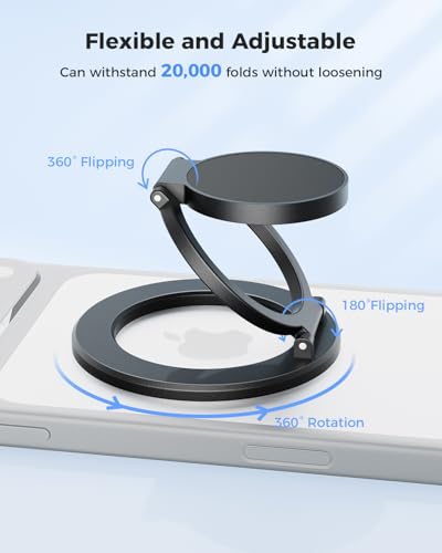 SUPERONE Dual-Sided Magnetic Ring Holder for Gym MagSafe Stand & Phone Grip - color: Black