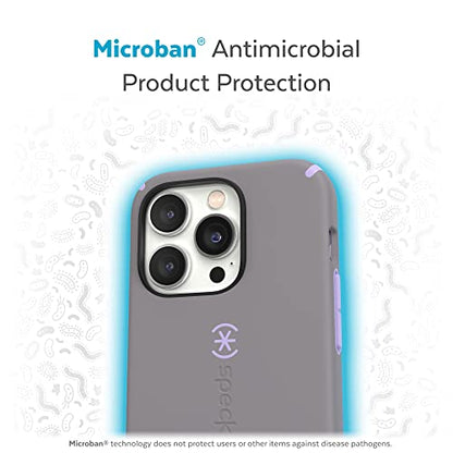 Speck Clear iPhone 14 Pro Max Case - Drop Protection with Scratch Resistant Dual Layer Slim Phone Case for 6.7 Inch iPhones 14 Pro Max - Anti-Yellowing & Anti-Fade Case - Amethyst Purple GemShell - color: Amethyst Purple/Clear