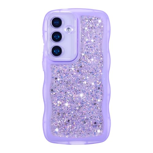 ZTOFERA for Samsung Galaxy A15 4G/5G 6.5" Case with Curly Wavy,Glitter Purple - color: Glitter Purple, size: for Galaxy A15 4G/5G