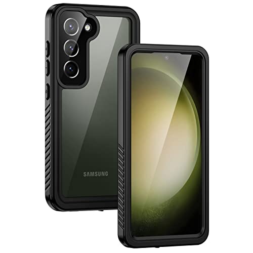 Lanhiem for Samsung Galaxy S23 Case with Built-in Screen Protector, IP68 Waterproof Dustproof Mil-Grade Rugged Full Body Shockproof Protective Cover for Galaxy S23 5G 6.1 Inch, Black - color: Black, size: for Galaxy S23
