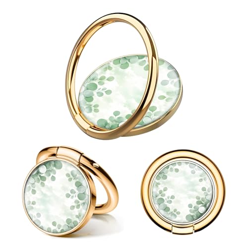 Cell Phone Ring Holder, Cute Phone Ring Grip Stand, 360°Rotation Funny Metal Kickstand Finger Grip Cute Boho Flowers - color: Cute Boho Flowers