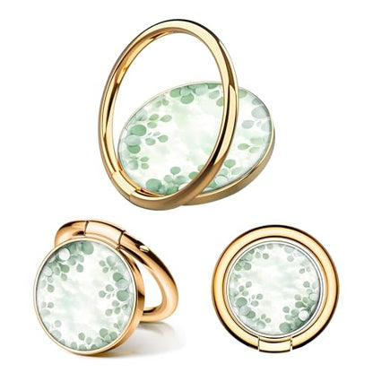 Cell Phone Ring Holder, Cute Phone Ring Grip Stand, 360°Rotation Funny Metal Kickstand Finger Grip Cute Boho Flowers - color: Cute Boho Flowers