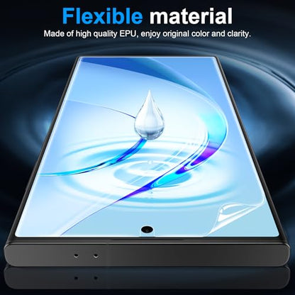 LYWHL 5 Pack for Samsung Galaxy S23 Ultra Screen Protector [Like Original Fingerprint Unlock], Real Invisible Self-Healing Protective Film [Not Glass], HD Clear, Case Friendly, Scratch-Resistant - size: 6.8 inch - Samsung Galaxy S23 Ultra