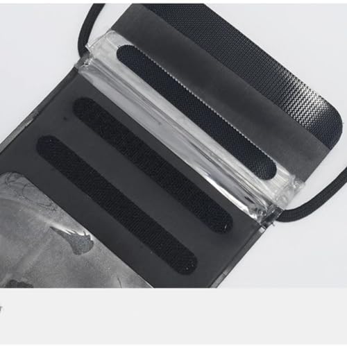 Universal Waterproof Phone Bag with Touch Screen Camera, IPX8 Certified, Compatible with Apple and Huawei, TPU Material, Adjustable Lanyard, Black/Pink/Light Grey - color: black
