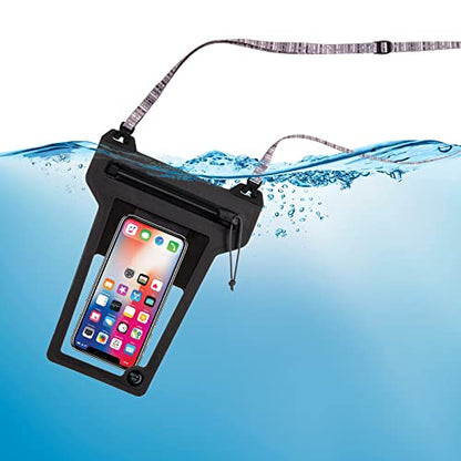 Nite Ize Runoff Waterproof Phone Pouch with Lanyard and Zipper, IP67 Universal Waterproof Case for iPhone 11/11 Pro Max/Xs Max/XR/X/8/8P Galaxy, Charcoal (ROPPL-09-R3) - color: Charcoal