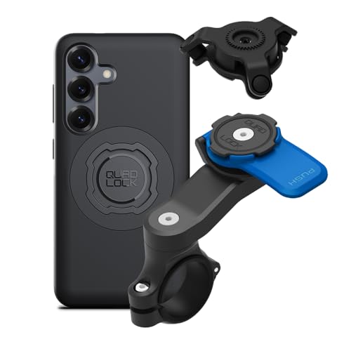 Quad Lock Moto Handlebar Kit with Dampener and MAG Case for Galaxy S25 - size: Galaxy S25