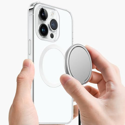 TENOC Universal Metal Ring Sticker, 3Pcs, White | Compatible with iPhone/Samsung/Android Cellphones, Magnetic Phone Charger/Mount/Holder Conversion - color: White