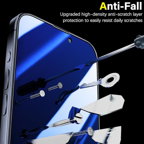2 Pack Gradient Colorful Privacy Screen Protector for iPhone 15 Pro - color: Blue-iPhone 15 Pro