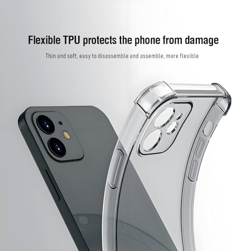 for iPhone 16 Case,Anti-Yellowing,Military-Grade Drop Protection,Clear Slim Soft TPU,Airbag Shockproof Phone Case,2 Pcs - color: Clear for iphone 16