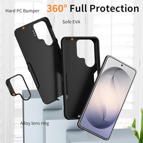 Asuwish Phone Case for Samsung Galaxy A57 5G Women Men Black - color: Black