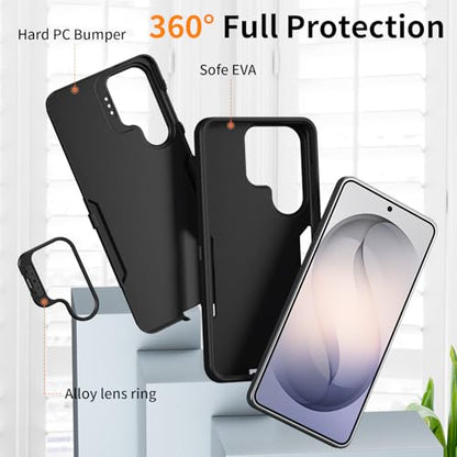 Asuwish Phone Case for Samsung Galaxy A57 5G Women Men Black - color: Black