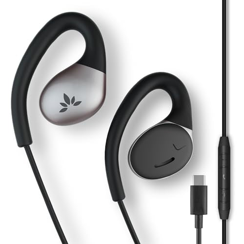 Avantree Resolve – USB-C Wired Open-Ear Earbuds w/Mic & Over-Ear Hook