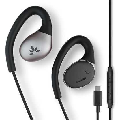 Avantree Resolve – USB-C Wired Open-Ear Earbuds w/Mic & Over-Ear Hook