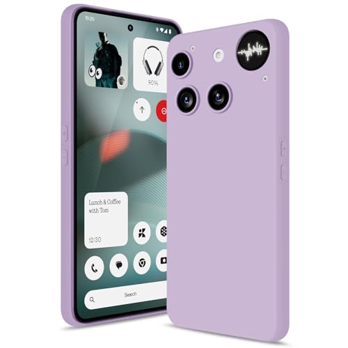Silicone Case for Nothing Phone 3, Purple | Soft Silicone Silky Touch Easy Clean, Shockproof Slim Phone Cover, Upgraded Camera Protection, Anti-Scratch Microfiber Lining - color: Purple, size: Nothing Phone 3