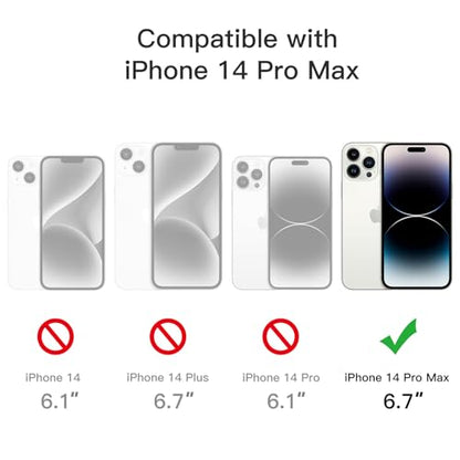 JETech Case for iPhone 14 Pro Max, Anti-Yellowing, Deep Purple | Shockproof Protection, Scratch Resistant Hard PC Back, Durable Transparent TPU Bumper - color: Deep Purple, size: iPhone 14 Pro Max