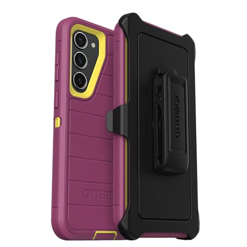 OtterBox Galaxy S23+ (Only) - Defender Series Case - Carnival Glow (Pink & Yellow) - Rugged & Durable - with Port Protection - Includes Holster Clip Kickstand - Non-Retail Packaging - color: Carnival Glow (Pink & Yellow)