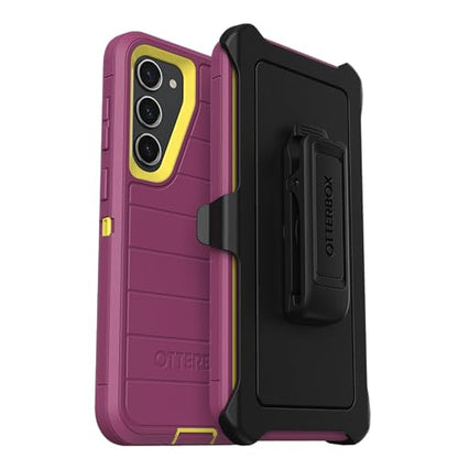 OtterBox Galaxy S23+ (Only) - Defender Series Case - Carnival Glow (Pink & Yellow) - Rugged & Durable - with Port Protection - Includes Holster Clip Kickstand - Non-Retail Packaging - color: Carnival Glow (Pink & Yellow)