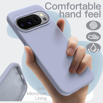 JETech Silicone Case for Google Pixel 10/10 Pro, Frost | Silky Soft Touch, Shockproof Protection, Scratch Resistant, Microfiber Lining - color: Frost, size: Pixel 10/10 Pro