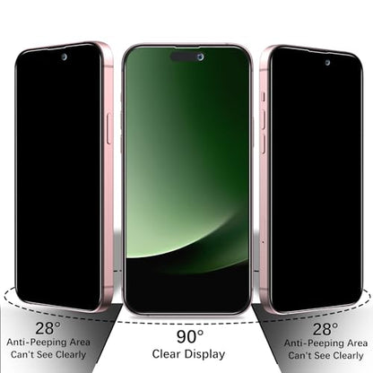 2 Pack Privacy Screen Protector for iPhone 15 Plus 6.7 Inch - size: iPhone 15 Plus 6.7-inch
