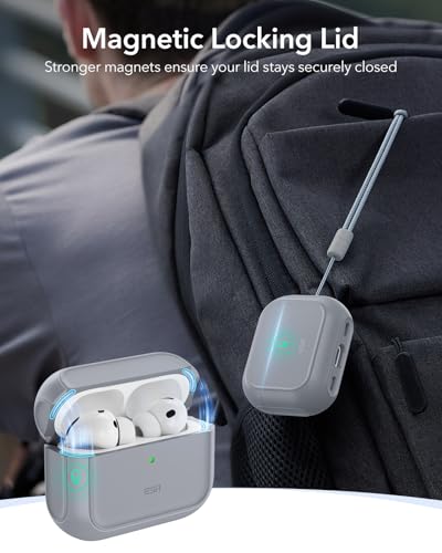 ESR for AirPods Pro 3 Case, Compatible with MagSafe, Gray - color: Gray, size: AirPods Pro 3 Case