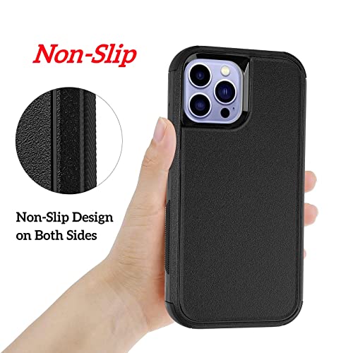 Co-Goldguard for iPhone 13 Case,3 in1 [Shockproof] Heavy Duty Full-Body Protection for iPhone 13 Phone Case, 6.1 inch, Black - color: Black01