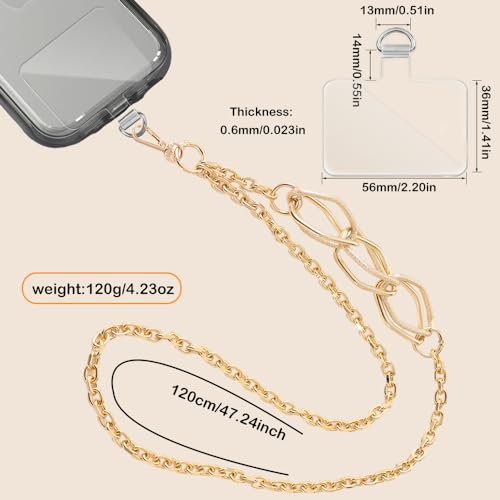 Phone Crossbody Lanyard Strap, Durable Metal Cell Chain, Universal Lanyard With Tether Tab, Detachable Strap Compatible With Most Phone Bags and Purses - color: A