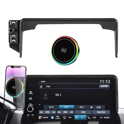 Car Magnetic Phone Mount for Honda CRV CR-V 2023-2026 and Honda HRV HR-V 2023-2027 [7/9 inch Touch Screen]Auto Interior Accessories Best Cellphone Holder Fast 15W Wireless Charger Cell Phones Stand