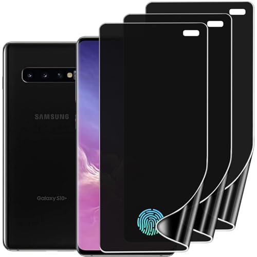 TPU Privacy Screen Protector for Samsung Galaxy S10 Plus, 3 Pack - size: Samsung Galaxy S10 Plus