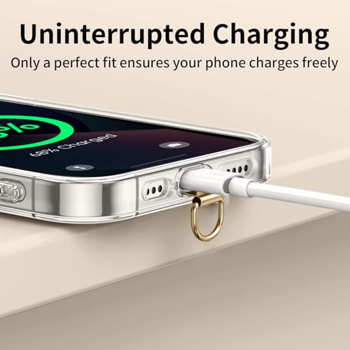 saxsion 360° Rotating Phone Tether Tab & Lanyard Connector, 44lbs Stainless Steel Phone Clip, Swivel Adapter for Straps - color: D-ring (Silver*2)