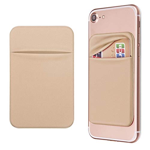 OBVIS Cell Phone Card Holder Stick On Wallet, Gold, 2 Pack - color: Gold