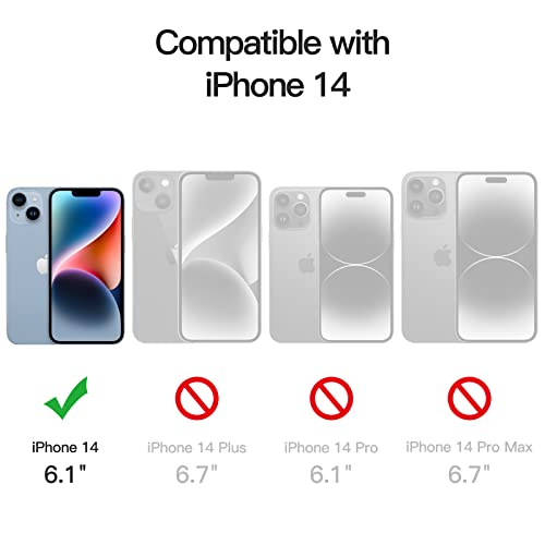 JETech Screen Protector for iPhone 14, 2+2 Pack - size: iPhone 14