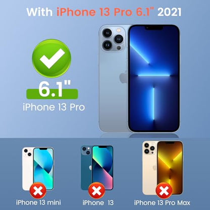 Fotbor Privacy Screen Protector for iPhone 13 Pro with Camera Lens Protector [2+2 Pack], with Easy Installation Kit, Anti Spy Private Full Coverage Tempered Glass Film 6.1Inch, Bubble Free - size: iPhone 13 Pro-6.1 inch