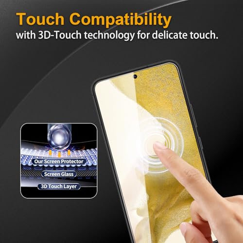 2 Pack Privacy Screen Protector for Samsung Galaxy S22/S23 5G, Anti Spy Tempered Glass 9H Hardness, Black Protector Anti Spy, Bubble Free, Anti-Scratch - size: Galaxy S22/S23 FK2