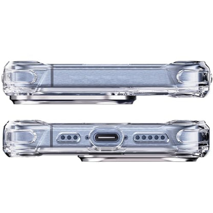 REBEL Clear Case for iPhone 15 Pro [Crystal Series Gen-5] Strong MagSafe Compatible, Anti-Scratch, Non-Yellowing, Protective Shockproof Bumpers, Metal Lens & Buttons, 6.1 Inch Phone 2023 (Clear) - color: Crystal Clear, size: iPhone 15 Pro