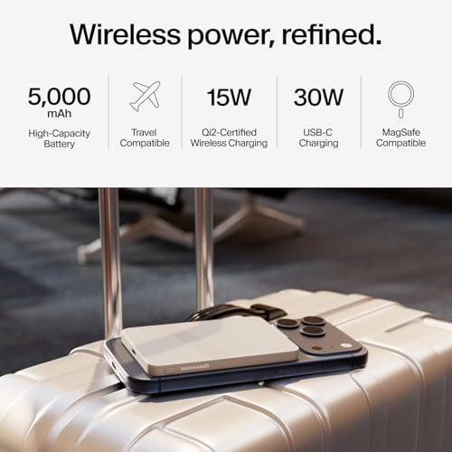 Twelve South PowerCapsule, MagSafe-Compatible Power Bank, (Dune) 5,000mAh - color: Dune