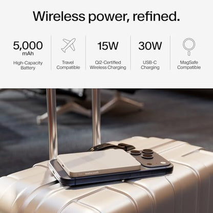Twelve South PowerCapsule, MagSafe-Compatible Power Bank, (Dune) 5,000mAh - color: Dune