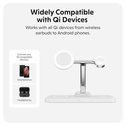 HyperJuice 4-in-1 Wireless Charger Qi2 Magnetic Stand — Fast Wireless Charger for iPhone, Apple Watch, Airpods & Any Qi-Compatible Device — Compact, Adjustable, and Foldable Qi2 - style: 4-in-1