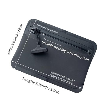 Heavy Duty Airtight Wallet Submersible Waterproof Wallet Protection for Keys, Cards - color: Oliver Green (Hypalon Texture), size: 5.2" X 4" / 13.5CM X 10 CM