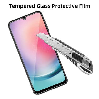 4 Pack Glass Screen Protector Compatible for Samsung Galaxy A24 / A24 5G / SM-A245F [9H Hardness]-HD Screen Tempered Glass, Scratch Resistant,Easy Install [Case Friendly] - size: Galaxy A24 / A24 5G