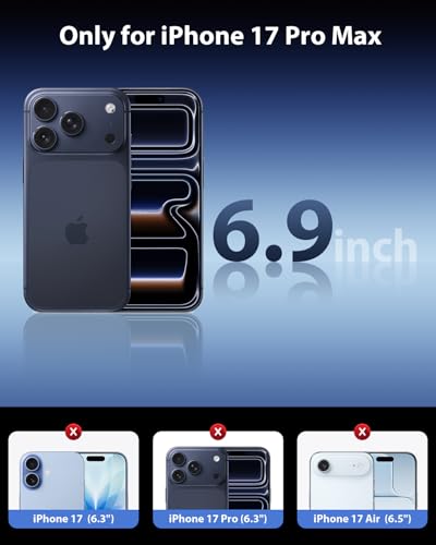 Mkeke Screen Protector for iPhone 17 Pro Max 6.9" 3 Pack 9H+ Tempered Glass | [Easy Installation Frame][Military-Grade Drop Protection] HD Clear, Anti-Scratch, Bubble Free - size: for iPhone 17 Pro Max 6.9"