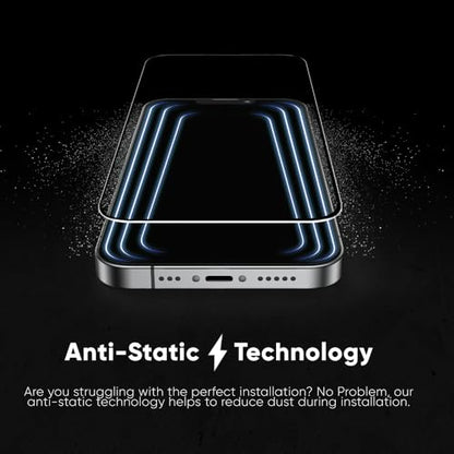 FLOLAB NanoArmour ONETIME MAX for iPhone 16 Pro Matte Screen Protector, Anti Glare, Anti-Rainbow, Tempered Glass,Infinity Edge, Edge Reinforced, Easy Install, Dust-Free, Smooth as Butter - size: iPhone 16 Pro