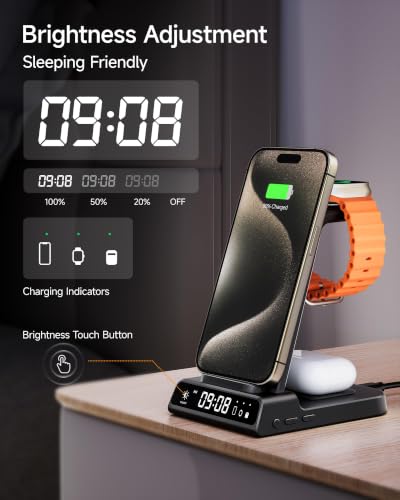 Wireless Charger for iPhone 18 Pro/18 Pro Max/17/16/15/14/13/12/11/X Series - color: Black