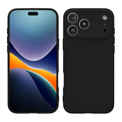 kwmobile Case Compatible with iPhone 17 Pro Case - Soft Slim TPU Silicone Phone Cover - Black Matte - color: black matte, size: iPhone 17 Pro