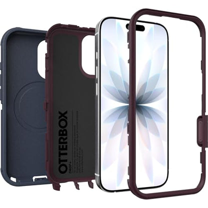 OtterBox iPhone 17 (Only) - Defender Series Case - Indigo Tulip (Blue & Purple) - Snaps on MagSafe - Tough - Rugged & Durable - color: Indigo Tulip (Blue & Purple), style: iPhone 17