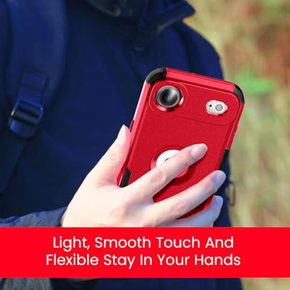 MXX for iPhone 17 Air Case, Heavy Duty 3 in 1 Wing Design Protective Cover with MagSafe, Phone Case 2025 (Red) - color: Red, size: iPhone 17 Air
