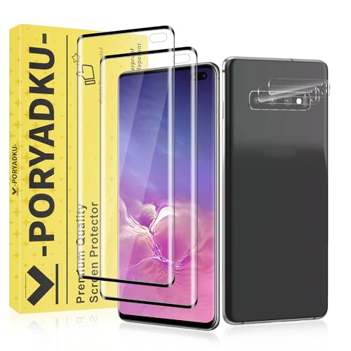 2+2 Pack for Samsung Galaxy S10 Plus Screen Protector, 9H Tempered Glass + Camera Lens Protector, Full Coverage, Case Friendly, Anti-Scratch, Bubble-Free for S10 Plus 5G 6.4” - size: 6.4 Inch-Galaxy S10 Plus