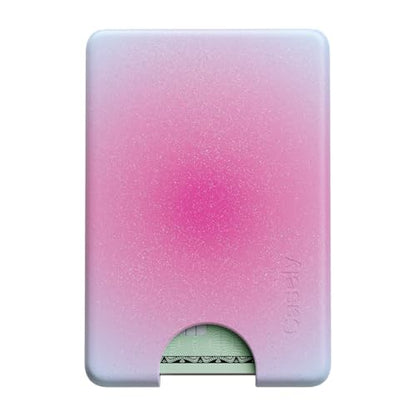 Casely MagWallet | Aura | Radiant Love | Pink | Slim Wallet Card Holder | Compatible with MagSafe | Soft-Touch Hard Silicone | Holds Up to 3 Cards - color: Aura | Radiant Love | Pink